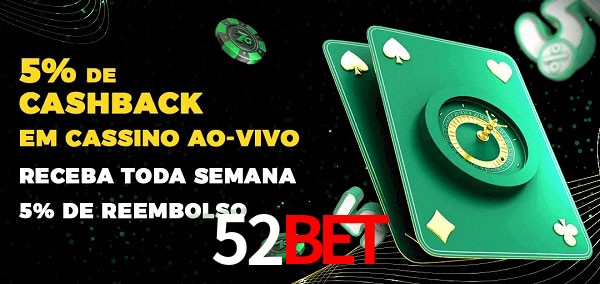 Promoções do cassino ao Vivo 52BET